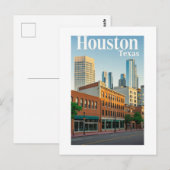Houston Texas Briefkaart (Voorkant / Achterkant)