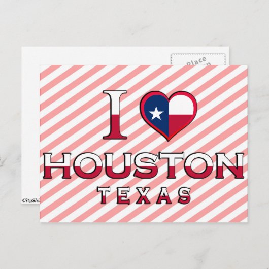 Houston, Texas Briefkaart (Voorkant / Achterkant)