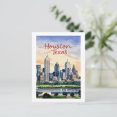 Houston Texas Briefkaart (Staand voorkant)