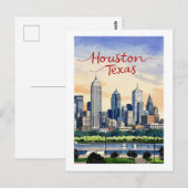 Houston Texas Briefkaart (Voorkant / Achterkant)