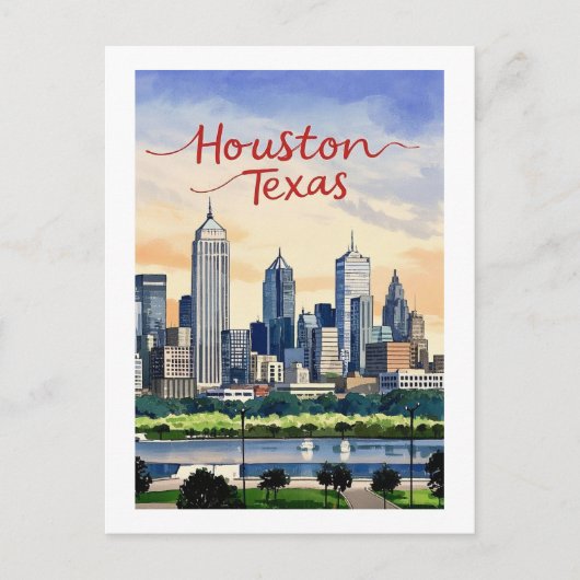 Houston Texas Briefkaart (Voorkant)