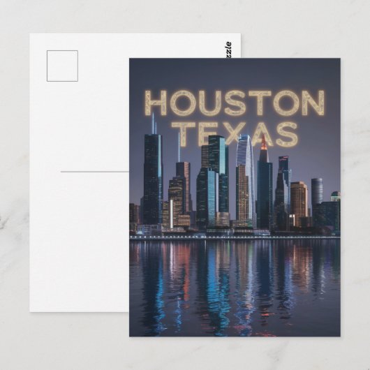 Houston Texas Briefkaart (Voorkant / Achterkant)