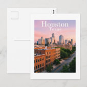 Houston Texas Briefkaart (Voorkant / Achterkant)