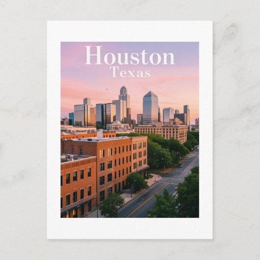 Houston Texas Briefkaart (Voorkant)