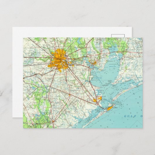 Houston Texas briefkaart (Voorkant / Achterkant)