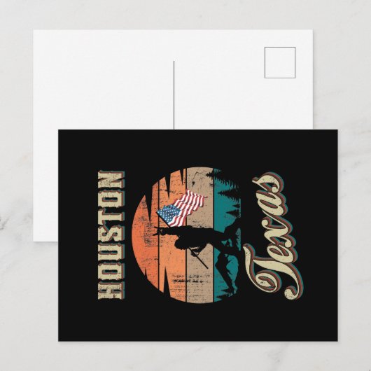Houston Texas Briefkaart (Voorkant / Achterkant)