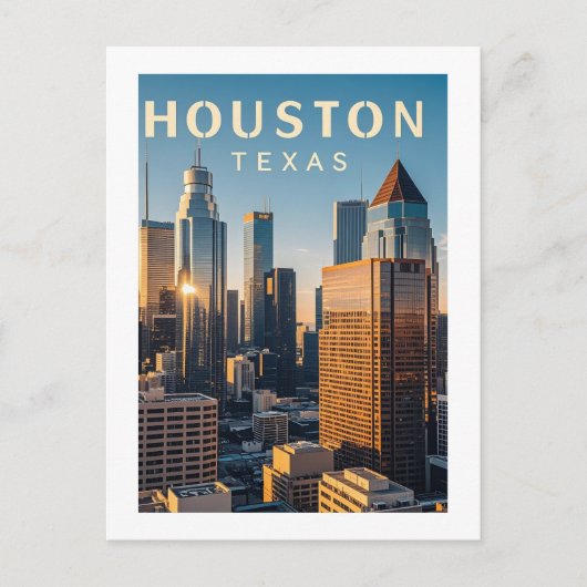 Houston Texas Briefkaart (Voorkant)