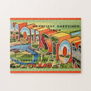  Houston Texas Briefkaart Legpuzzel