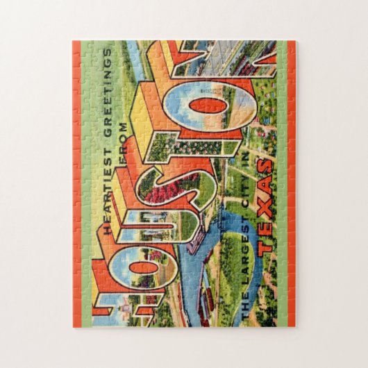  Houston Texas Briefkaart Legpuzzel (Verticaal)
