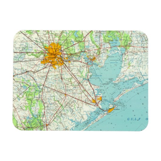 Houston Texas briefkaart Magneet (Horizontaal)