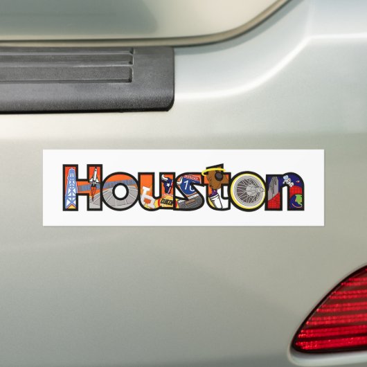 Houston Texas Bumpersticker (Op auto)