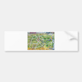 Houston Texas Cartoon Map Bumpersticker (Voorkant)