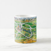 Houston Texas Cartoon Map Koffiemok (Center)