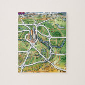 Houston Texas Cartoon Map Legpuzzel (Verticaal)