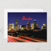 Houston Texas City Skyline Briefkaart (Voorkant / Achterkant)
