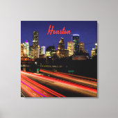 Houston Texas City Skyline Canvas Afdruk (Voorkant)