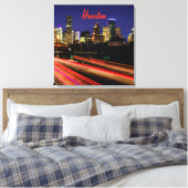 Houston Texas City Skyline Canvas Afdruk (Insitu (Slaapkamer))