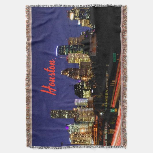 Houston Texas City Skyline Deken (Voorkant Verticaal)