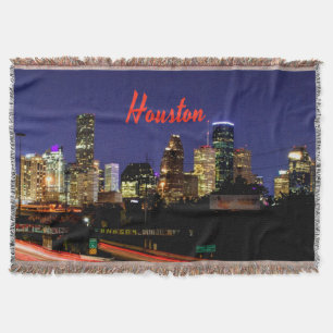 Houston Texas City Skyline Deken