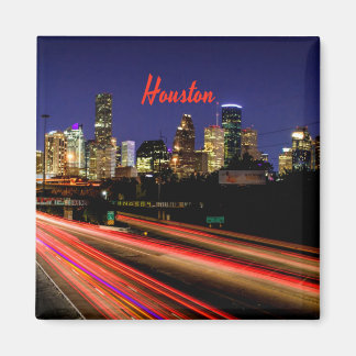 Houston Texas City Skyline Magneet