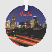 Houston Texas City Skyline Ornament (achterkant)