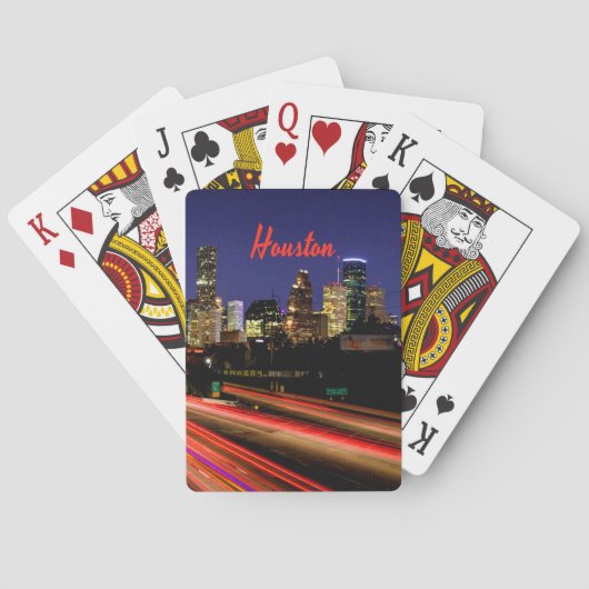 Houston Texas City Skyline Pokerkaarten (Achterkant)