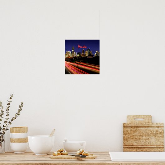 Houston Texas City Skyline Poster (Keuken)