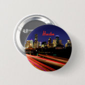 Houston Texas City Skyline Ronde Button 5,7 Cm (Voorkant /achterkant)