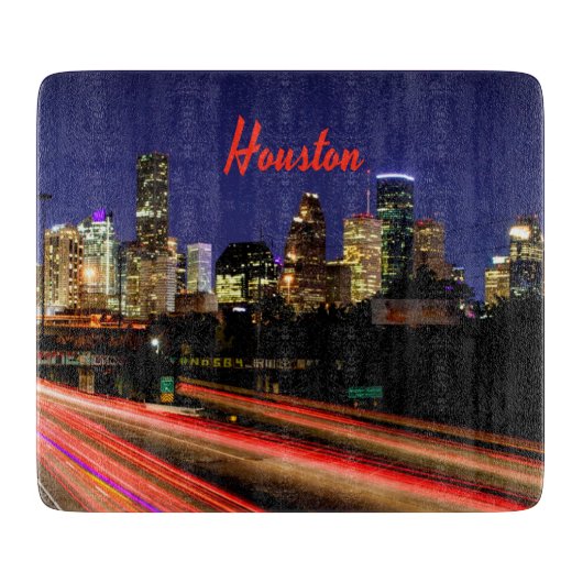 Houston Texas City Skyline Snijplank (Voorkant)