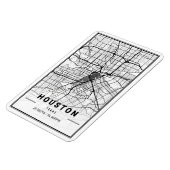Houston Texas City Travel City Map Magneet (Linkerzijde)