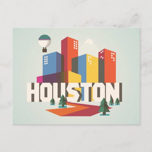 Houston, Texas | Cityscape Design Briefkaart (Voorkant)