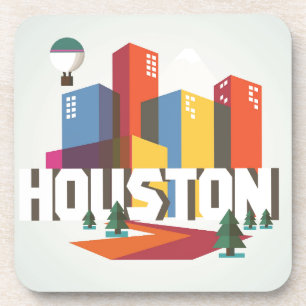 Houston, Texas Cityscape Design Drankjes Onderzetter