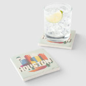 Houston, Texas | Cityscape Design Stenen Onderzetter (Zijkant)