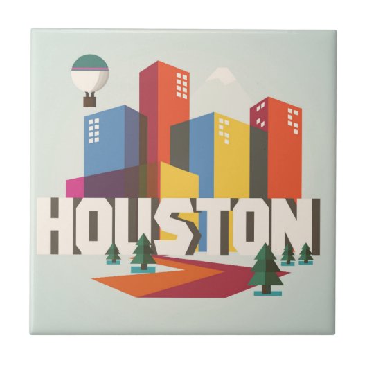 Houston, Texas | Cityscape Design Tegeltje (Voorkant)