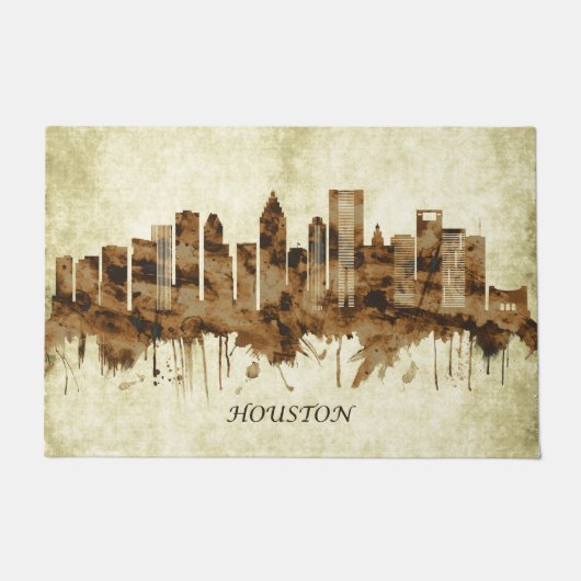 Houston Texas Cityscape Deurmat (Voorkant)