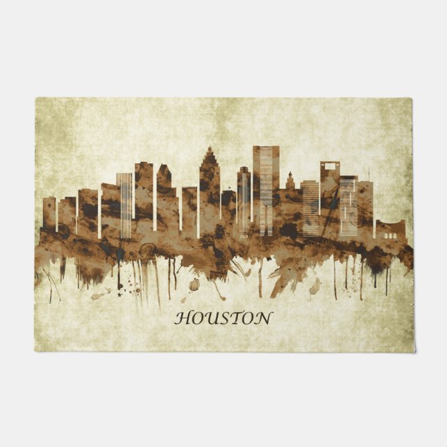Houston Texas Cityscape Deurmat (Voorkant)