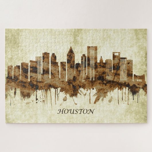 Houston Texas Cityscape Legpuzzel (Horizontaal)