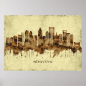 Houston Texas Cityscape Poster (Voorkant)