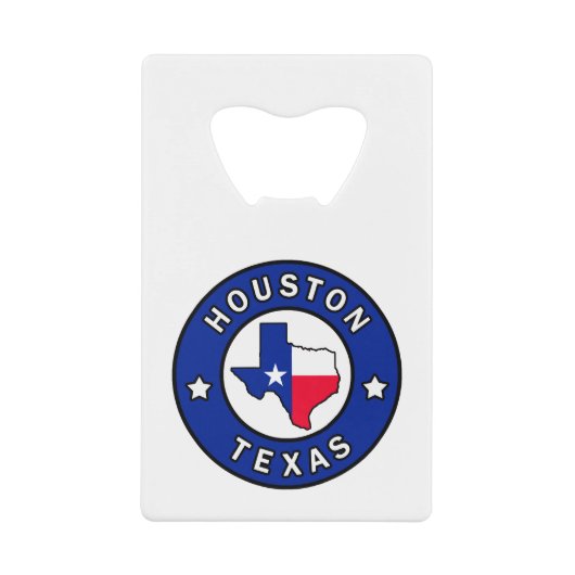 Houston Texas Creditkaart Flessenopener (Voorkant)