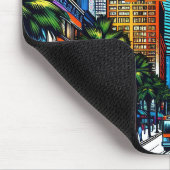 Houston, Texas Downtown Uitzicht Abstracte kunst Muismat (Hoek)