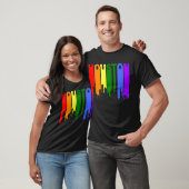 Houston Texas Gay Pride Rainbow Skyline T-shirt (Unisex)