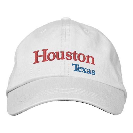 Houston Texas Geborduurde Baseballpet Pet (Voorkant)
