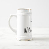 Houston Texas gepersonaliseerde skyline Bierpul (Links)