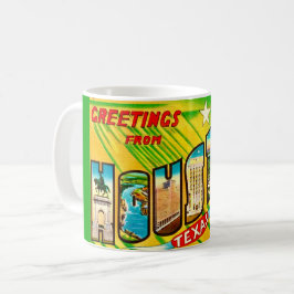 Houston Texas Greeting Postcard Mug Koffiemok