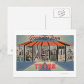 Houston, Texas — grote letterscènes Briefkaart (Voorkant / Achterkant)