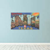 Houston, Texas — grote letterscènes Canvas Afdruk (Insitu (Houten vloer))