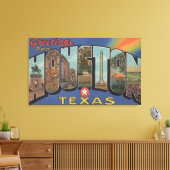 Houston, Texas — grote letterscènes Canvas Afdruk (Insitu (Woonkamer))