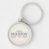 Houston Texas Heritage – Classic Cream Sleutelhanger (Voorkant)