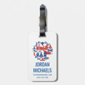 Houston Texas Icons Bagagelabel (Achterkant verticaal)