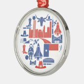 Houston Texas Icons Metalen Ornament (Links)